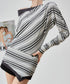 Diagonal Stripe OffShoulder Top